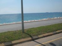 Анталия, фото из автобуса, городской пляж